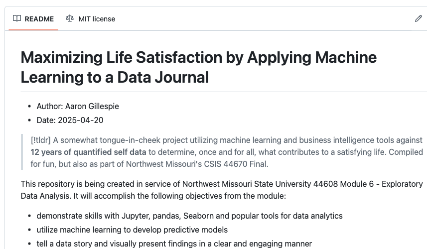 Data Journal Machine Learning Jupyter Notebook
